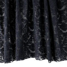 Load image into Gallery viewer, Navy & Black Floral Patterned Cotton/Poly Span Jacquard