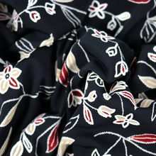 Load image into Gallery viewer, 58-60" 200GSM 3 Color Flower design Knit ITY Polyester/Spandex Fabric with Puff by the Yard