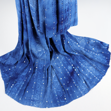 Load image into Gallery viewer, 7-Colors 58/60" 200GSM Polyester/Spandex Tie-Dyed Knit Kimo Gomez Embroidery with Spangles Fabric by the Yard