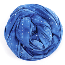 Load image into Gallery viewer, 7-Colors 58/60" 200GSM Polyester/Spandex Tie-Dyed Knit Kimo Gomez Embroidery with Spangles Fabric by the Yard