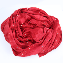 Load image into Gallery viewer, 7-Colors 58/60" 200GSM Polyester/Spandex Tie-Dyed Knit Kimo Gomez Embroidery with Spangles Fabric by the Yard