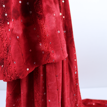 Load image into Gallery viewer, 7-Colors 58/60" 200GSM Polyester/Spandex Tie-Dyed Knit Kimo Gomez Embroidery with Spangles Fabric by the Yard