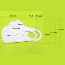 Load image into Gallery viewer, Large Summer Cooling Effect Anti-microbial UV protection Embossed NEOPRENE Fabric face MASK