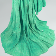 Load image into Gallery viewer, 7-Colors 58/60" 200GSM Polyester/Spandex Tie-Dyed Knit Kimo Gomez Embroidery with Spangles Fabric by the Yard