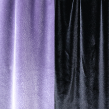 Load image into Gallery viewer, 57" 250GSM Purple&Black Polyester/Spandex Knit Velvet Fabric by the Yard