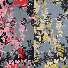 Load image into Gallery viewer, Pink/Yellow Leaf Patterned with White Puff Lining Venezia Fabric