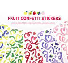 Load image into Gallery viewer, Yooniaworld Polco Decoration Diary Journal Fruit & Confetti Removable Matte Stickers