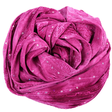 Load image into Gallery viewer, 7-Colors 58/60" 200GSM Polyester/Spandex Tie-Dyed Knit Kimo Gomez Embroidery with Spangles Fabric by the Yard