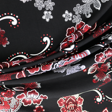 Load image into Gallery viewer, 58/60" 200GSM 4 Color Flowers with Black Background ITY Knit Jersey Fabric with Puff by the Yard