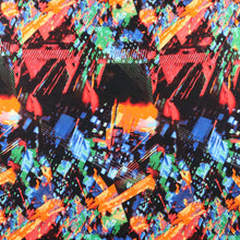 Load image into Gallery viewer, 58-60" 185GSM Abstract Multi-Color Stroke Polyester/Single Spandex Knit Jacquard Fabric by the Yard