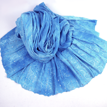 Load image into Gallery viewer, 7-Colors 58/60" 200GSM Polyester/Spandex Tie-Dyed Knit Kimo Gomez Embroidery with Spangles Fabric by the Yard