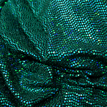 Load image into Gallery viewer, 52&quot; Cuttable Width, 200GSM, 2-Way Stretch Metallic Nylon/Polyester/Spandex with GREEN Hologram Sequins Knit Fabric by the Yard

