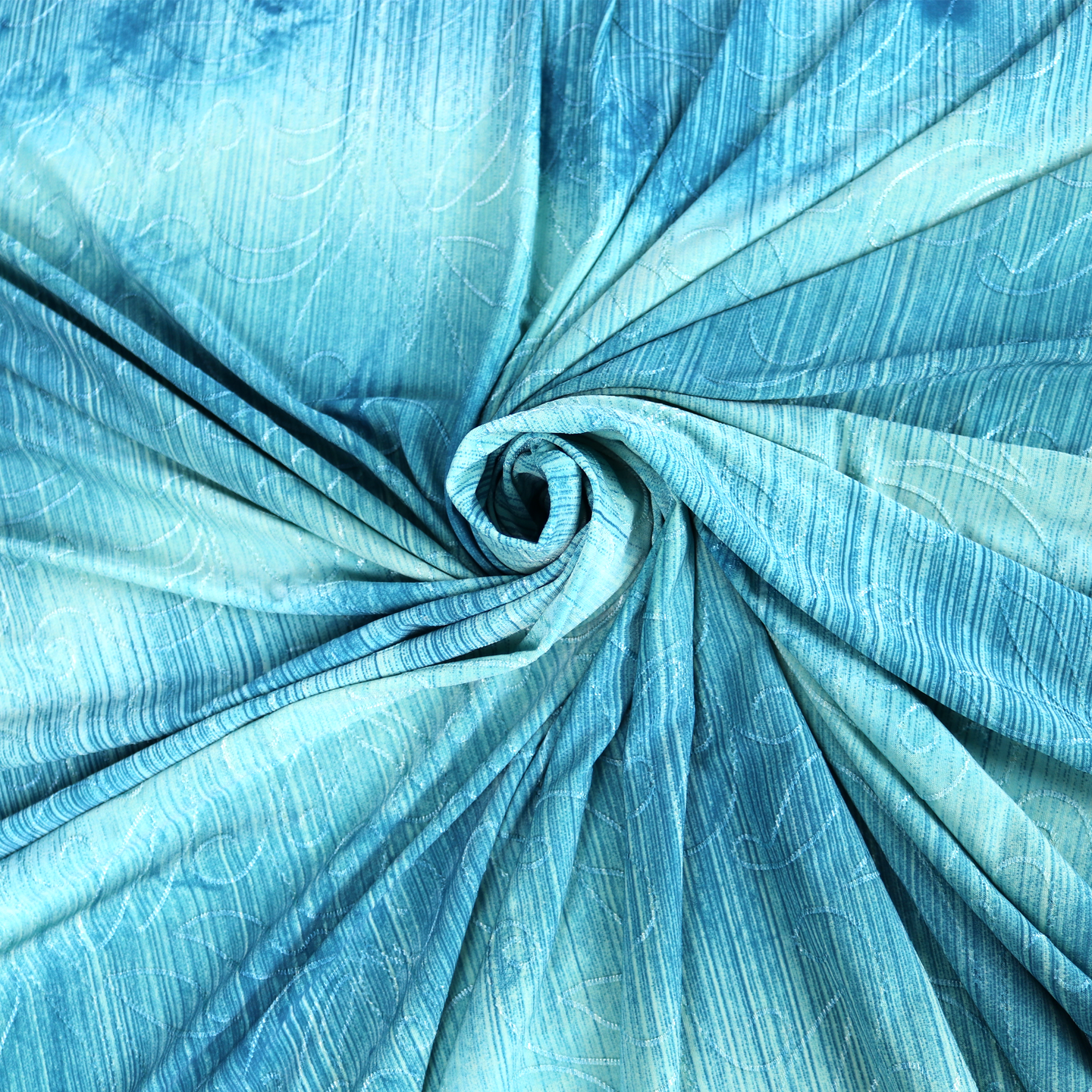 Blue Stripe design Single Span Jacquard Printed Fabric by the Yard