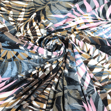 Load image into Gallery viewer, Brown-Pink Tropical Pattern Fabric
