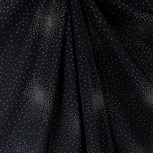 Load image into Gallery viewer, 54&quot; 200GSM Black ITY Knit Jersey Polyester Single Spandex Gold Dew-Drop Fabric by the Yard
