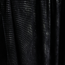 Load image into Gallery viewer, 55&quot; Black Polyester/Single Spandex Knit Jacquard with Silver Dew-drops Fabric by the Yard

