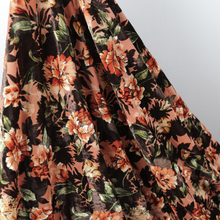 Load image into Gallery viewer, 60&quot; 3 Color Flower Design Velvet Burn-Out Printed Fabric 3yard
