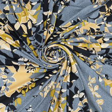 Load image into Gallery viewer, Pink/Yellow Leaf Patterned with White Puff Lining Venezia Fabric

