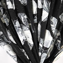 Load image into Gallery viewer, 58/60&quot; Grey Flower Design Single Span Jacquard Printed Fabric by the Yard
