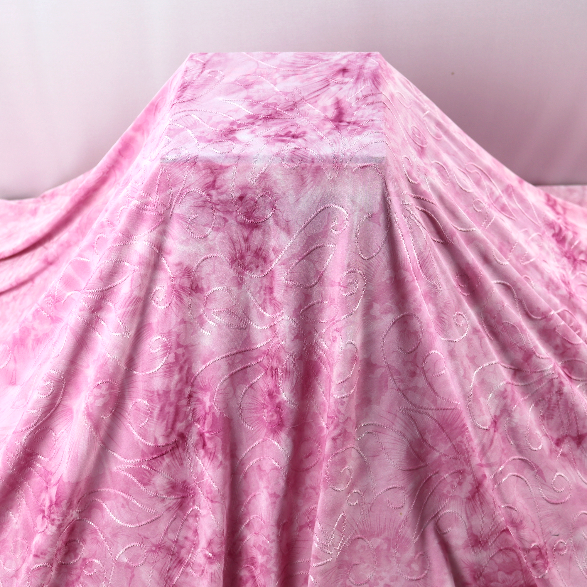 [TWN]★FLOWER JACQUARD KNIT Flower Patterned Tie-dyed Knit Jacquard Fabric by the Yard