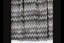 Load and play video in Gallery viewer, 60&quot; Black-purple Wave design Polyester/Single Spandex Knit Jacquard Printed Fabric by the Yard
