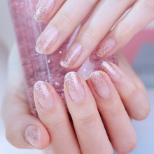 Load image into Gallery viewer, Zipkok® Gel Nail Strips - Glitter Gold Pink
