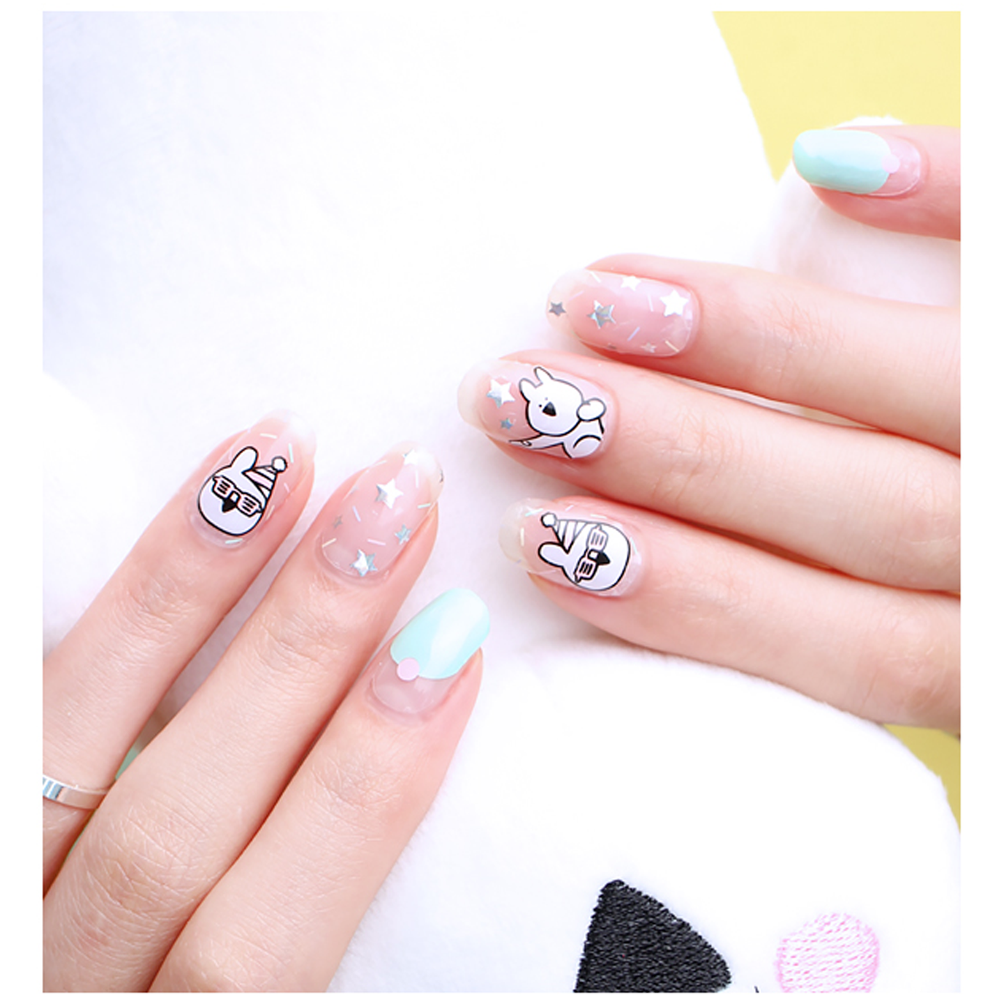 Zipkok® Gel Nail Strips - Extremely Rabbit Birthday Party