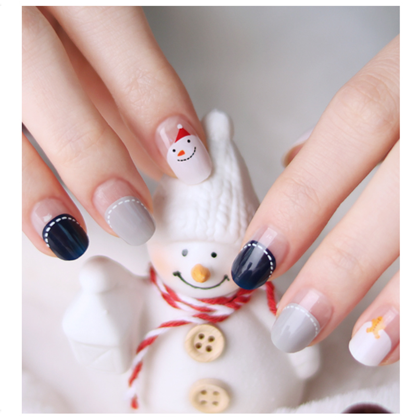 Zipkok® Gel Nail Strips - Sweet Snowman