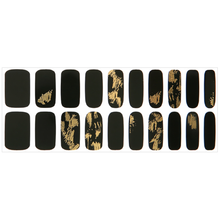 Load image into Gallery viewer, Zipkok® Gel Nail Strips - Black Foil Art
