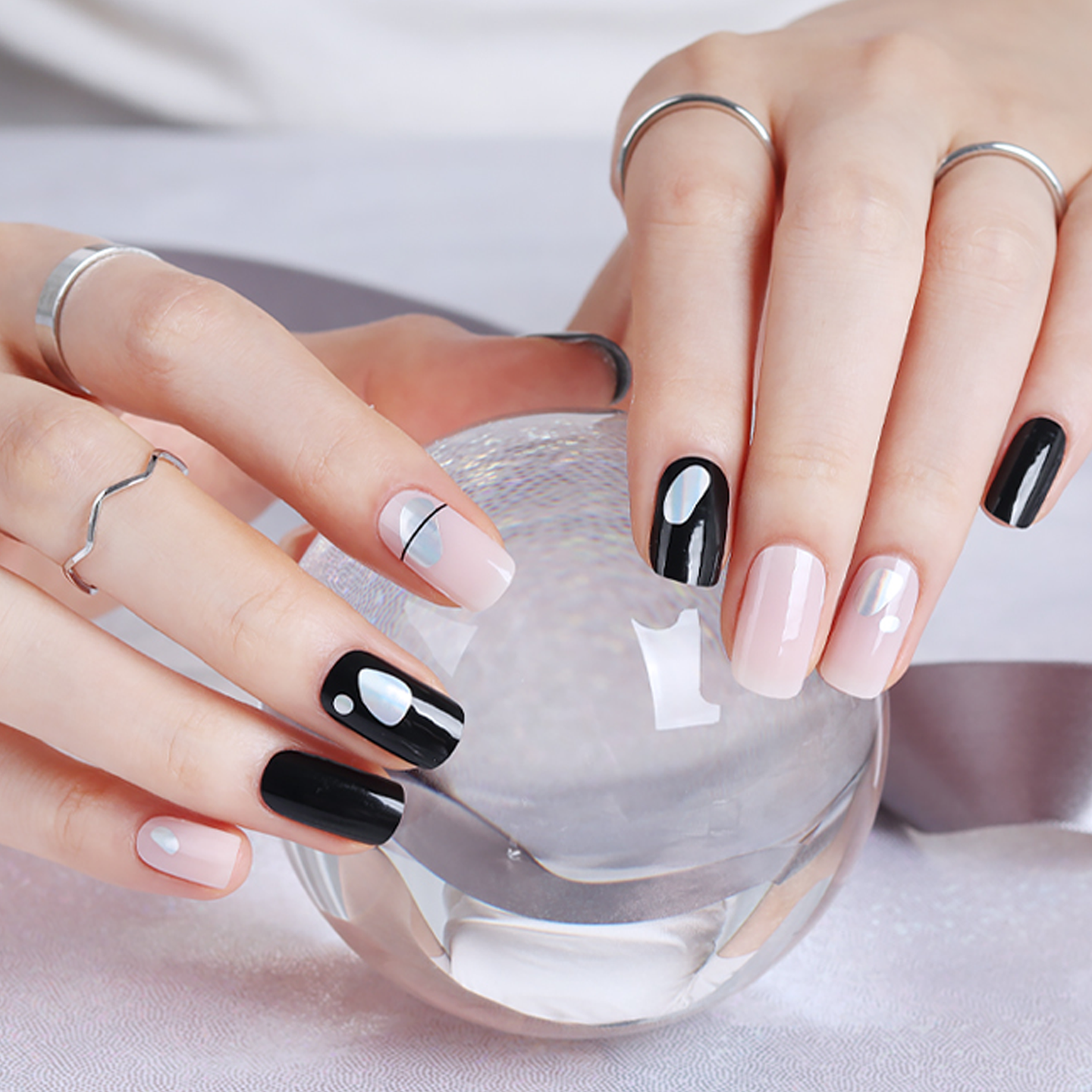 Zipkok® Gel Nail Strips - Metallic Black