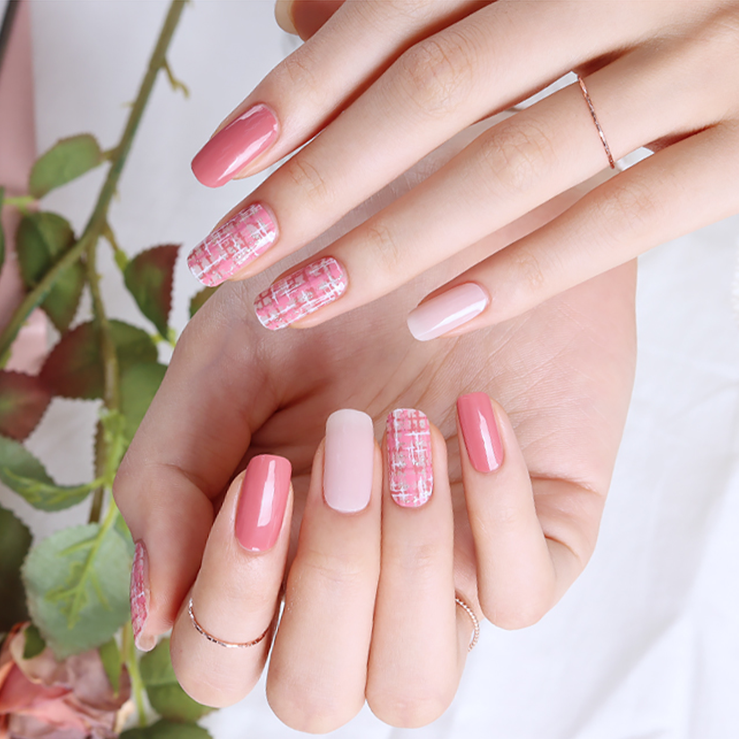 Zipkok® Gel Nail Strips - Rose Tweed