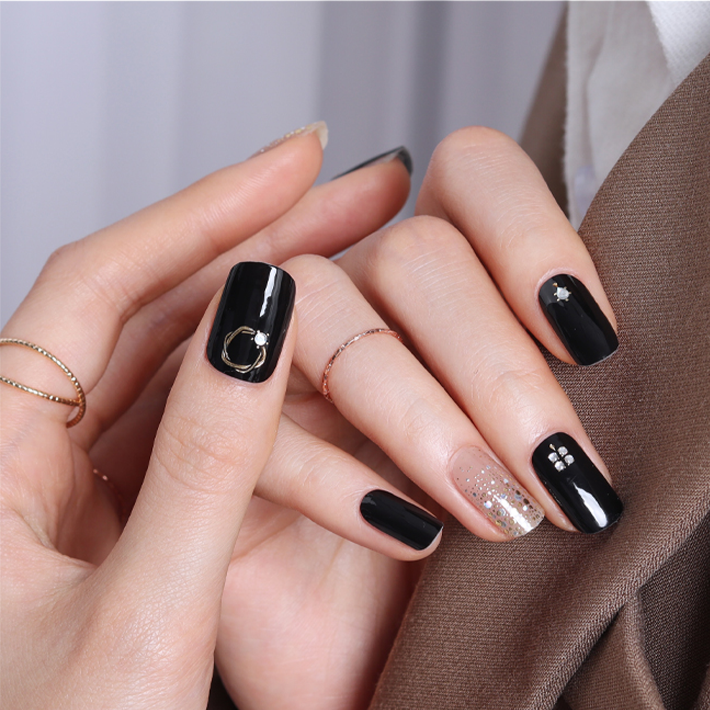 Zipkok® Gel Nail Strips - Noble Black