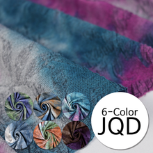 Load image into Gallery viewer, 54/56&quot; 6 Colors Flower Patterned Poly Span Knit Tie-dyed Jacquard Fabric by the Yard
