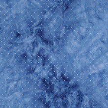 Load image into Gallery viewer, 55/56&quot; Peacoat-Silver Tie-Dyed Polyester/Spandex Knit Jacquard Fabric with Dew-drops by the Yard
