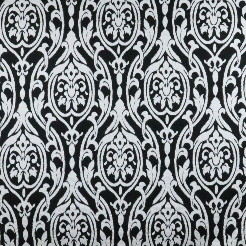 Black-Ivory Royal Patterned Fabric
