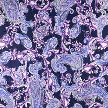 Load image into Gallery viewer, 58-60&quot; Purple Paisley Polyester/Single Spandex Knit Jacquard Print Fabric by the Yard
