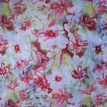 Load image into Gallery viewer, Blue Tie-Dyed Red Flower Paper Print
