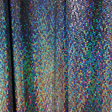 Load image into Gallery viewer, 52&quot; Cuttable Width, 200GSM, 2-Way Stretch Metallic Nylon/Polyester/Spandex with Silver Hologram Sequins Knit Fabric by the Yard
