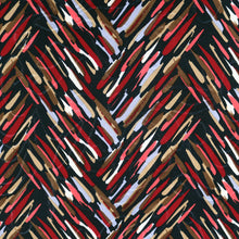 Load image into Gallery viewer, Black-Red Brushed Jacquard Print
