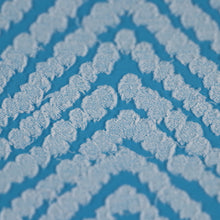 Load image into Gallery viewer, 56/58&quot; Sky Blue Zig Zag Cotton/Polyester/Spandex Uragiri Knit Jacquard Fabric by the Yard
