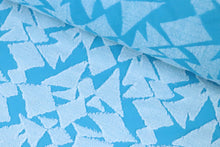 Load image into Gallery viewer, Sky-Blue Geometrical Pattern Clip Jacquard
