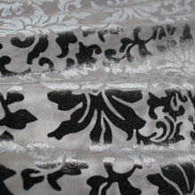 Load image into Gallery viewer, 58/60&quot; Black Burn-Out Velvet Sheer Fabric by the Yard
