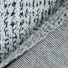 Load image into Gallery viewer, 54/56&quot; 270GSM Black and White Irregular Patterned Cotton/Polyester/Spandex Knit Jacquard Fabric by the Yard
