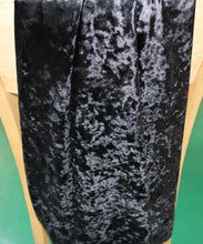 Load image into Gallery viewer, 58/60&quot; Shiny Black Polyester/Spandex Velvet Brim-Brim Fabric by the Yard
