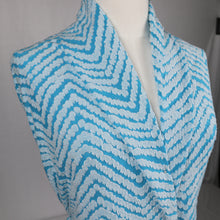 Load image into Gallery viewer, 56/58&quot; Sky Blue Zig Zag Cotton/Polyester/Spandex Uragiri Knit Jacquard Fabric by the Yard
