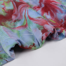Load image into Gallery viewer, Blue Tie-Dyed Red Flower Paper Print
