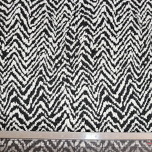 Load image into Gallery viewer, 52/54&quot; Black and White Herringbone Pattern Cotton/Polyester/Spandex Knit Jacquard Fabric by the Yard

