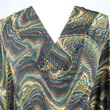 Load image into Gallery viewer, 60&quot; Brown-emerald wave design Single Span Jacquard Printed Fabric by the Yard

