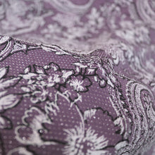 Load image into Gallery viewer, Purple Floral Nylon/Metallic/Spandex Knit Fabric with Puff by the Yard, 58-60&quot; Wide
