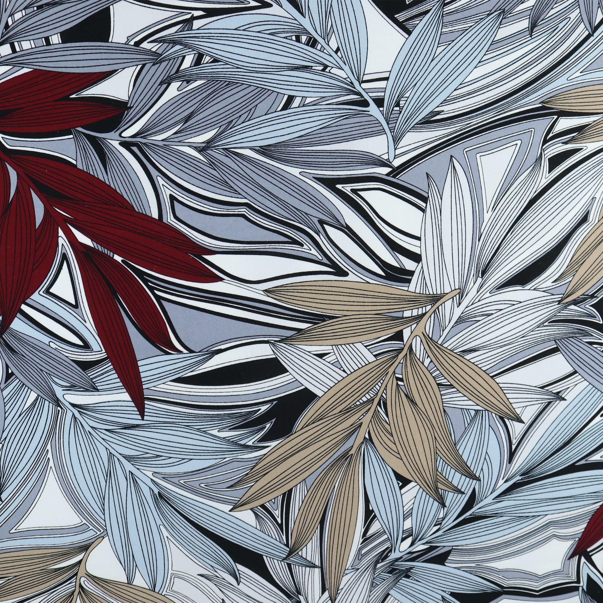 Fabric by the Yard, Leaf Pattern Printed Polyetser/Spandex